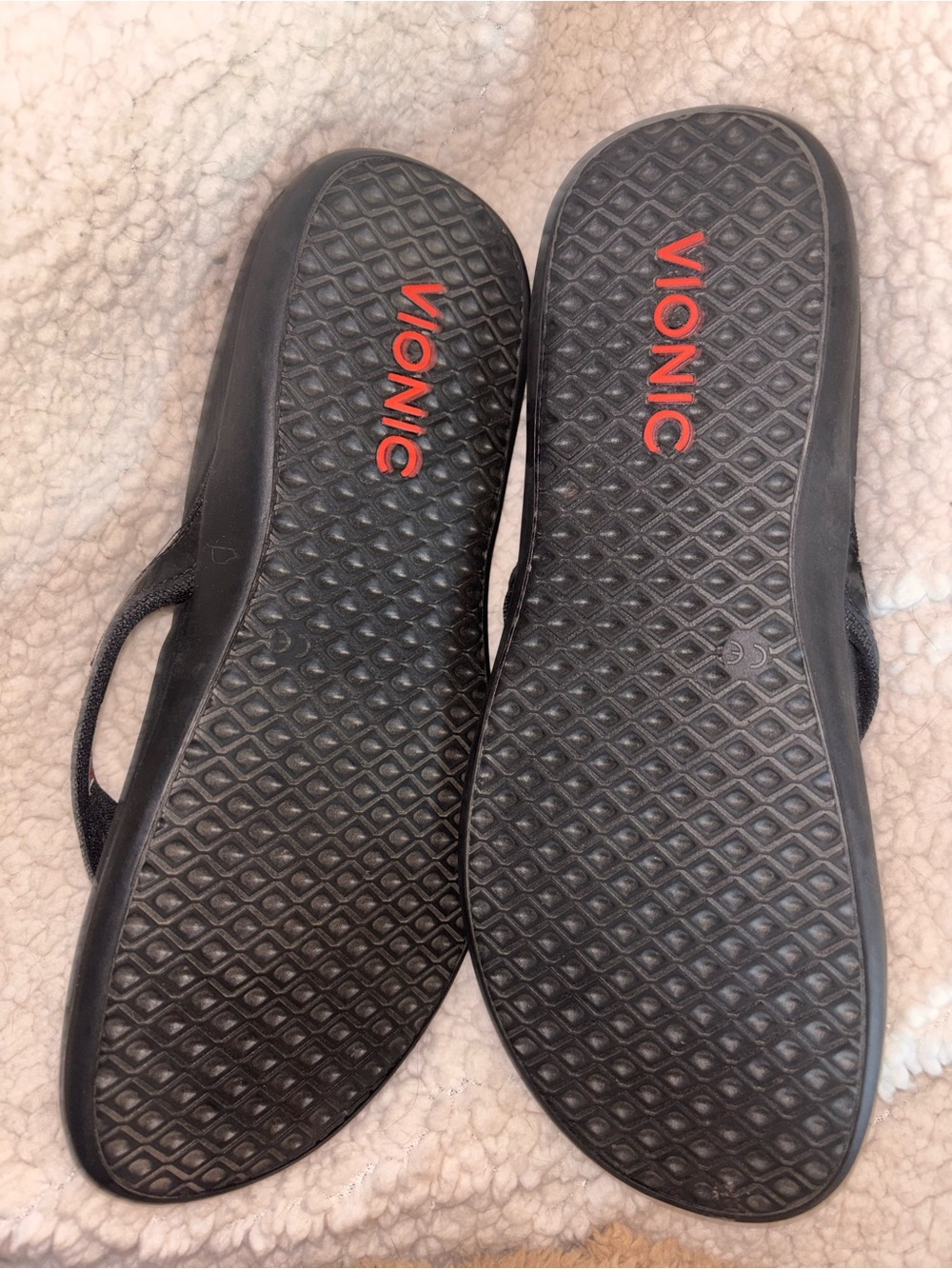 Vionic Orthaheel Black Patent Thong Sandals Flip Flops Women’s 10 US - Picture 6 of 7
